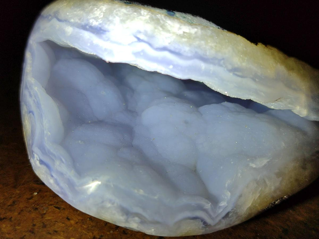 Polished Blue Lace Agate Free Forms x 6 From Nsanje, Malawi