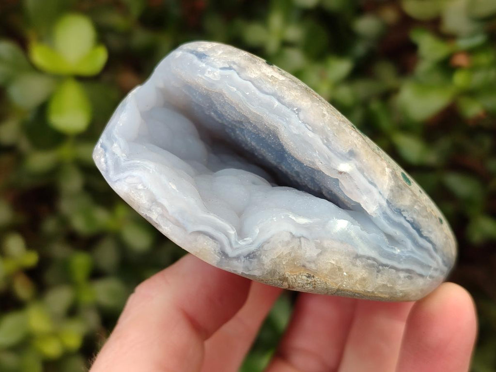 Polished Blue Lace Agate Free Forms x 6 From Nsanje, Malawi