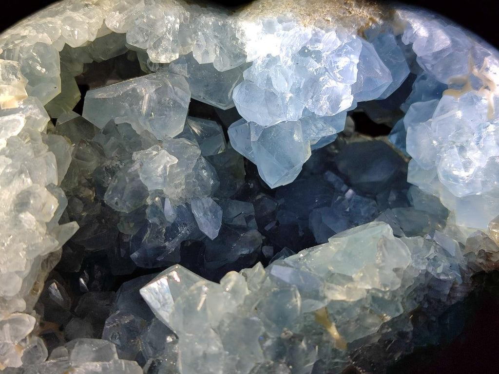Polished and Natural Large Blue Celestite Heart x 1 From Sakoany, Madagascar
