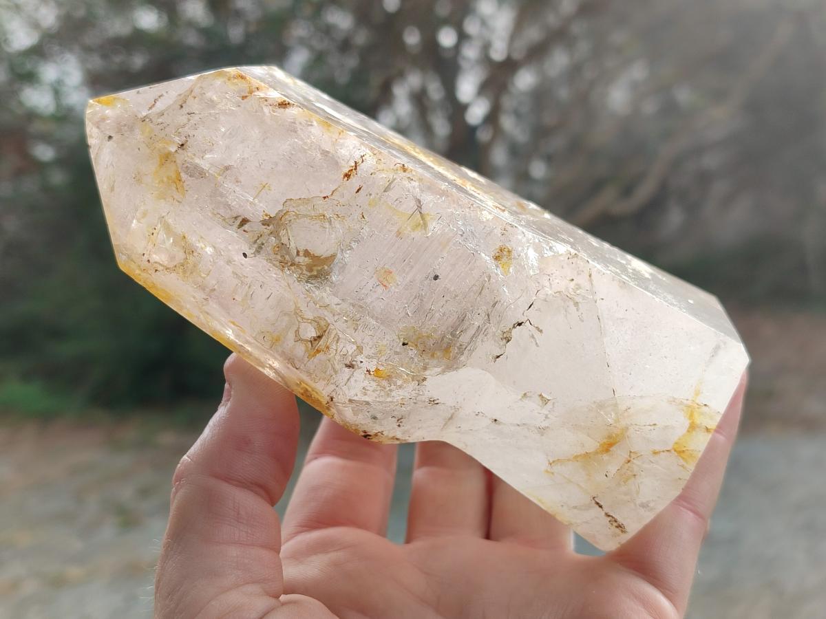 Polished Large Window Quartz Display Sceptre Crystal x 1 From Madagascar - Toprock Gemstones and Minerals 