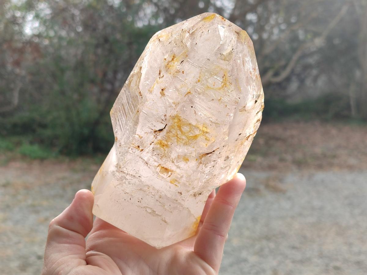 Polished Large Window Quartz Display Sceptre Crystal x 1 From Madagascar - Toprock Gemstones and Minerals 