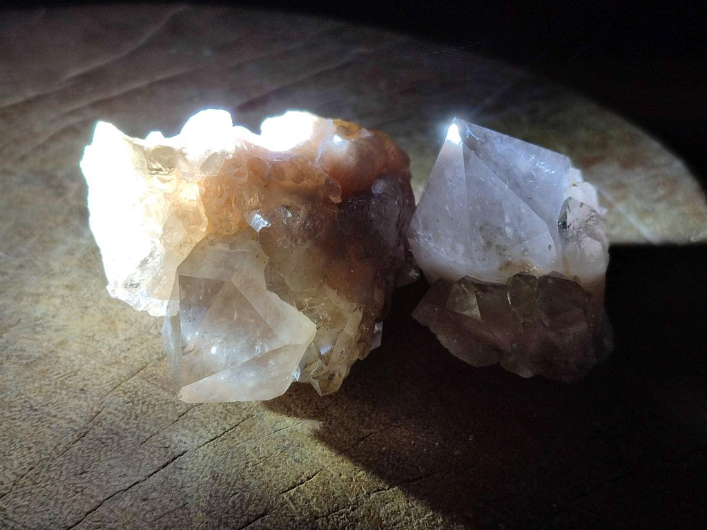 Natural Cascading White Phantom Smokey Luena Quartz Crystals x 12 From Luena, Congo - Toprock Gemstones and Minerals 