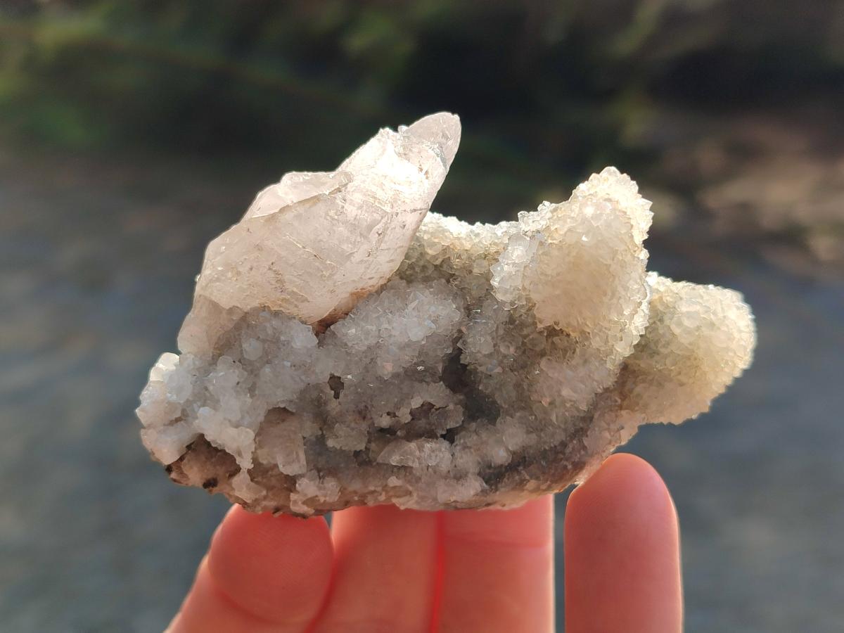 Natural Drusy Snow Finger Quartz Calcite Pseudomorph Crystals x 24 From Albert's Mountain, Lesotho - Toprock Gemstones and Minerals 