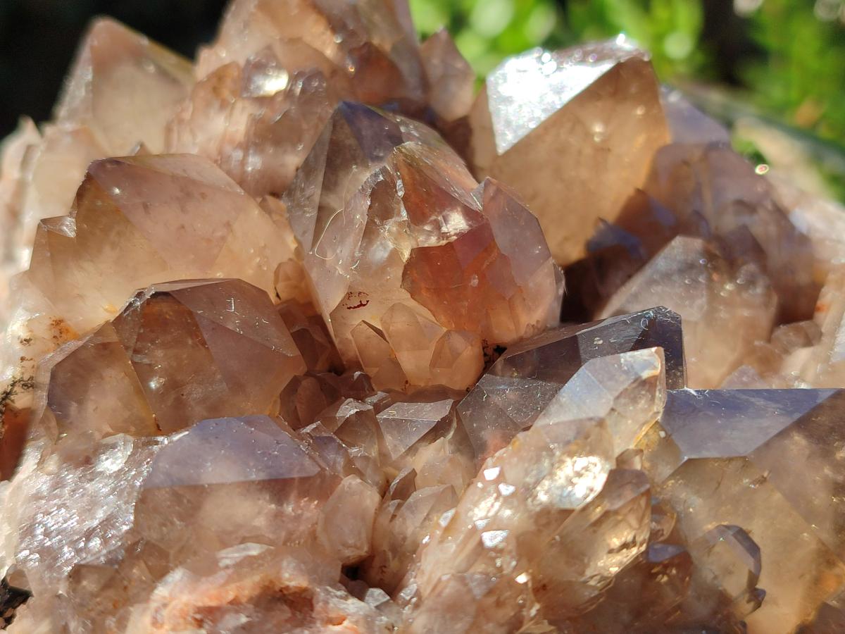 Natural Large Cascading White Phantom Smokey Luena Quartz Cluster x 1 From Luena, Congo - Toprock Gemstones and Minerals 