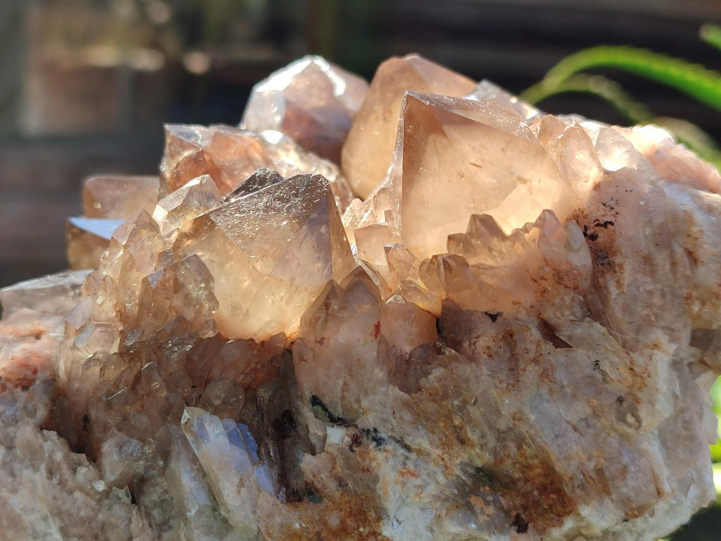 Natural Large Cascading White Phantom Smokey Luena Quartz Cluster x 1 From Luena, Congo - Toprock Gemstones and Minerals 