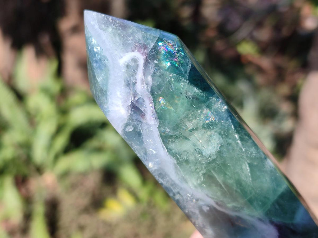 Polished Watermelon Fluorite Display Crystals x 4 From Uis, Namibia - Toprock Gemstones and Minerals 