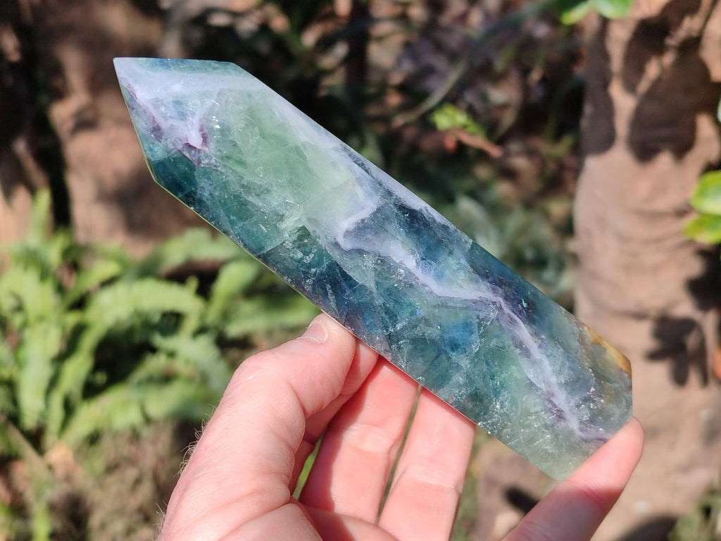 Polished Watermelon Fluorite Display Crystals x 4 From Uis, Namibia - Toprock Gemstones and Minerals 