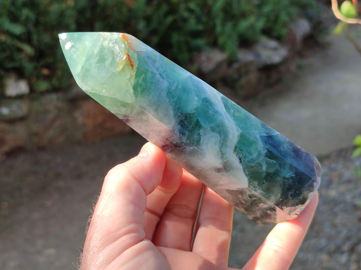 Polished Watermelon Fluorite Display Crystals x 4 From Uis, Namibia - Toprock Gemstones and Minerals 