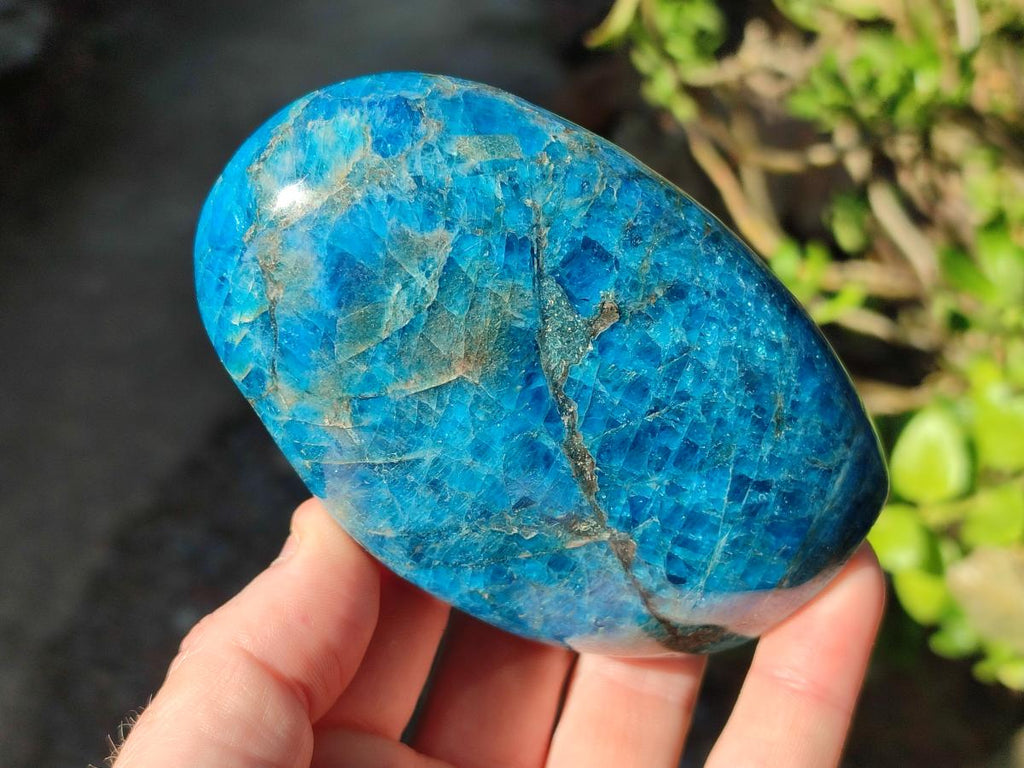 Polished Blue Apatite Standing Display Pieces x 3 From Betroka, Madagascar - Toprock Gemstones and Minerals 