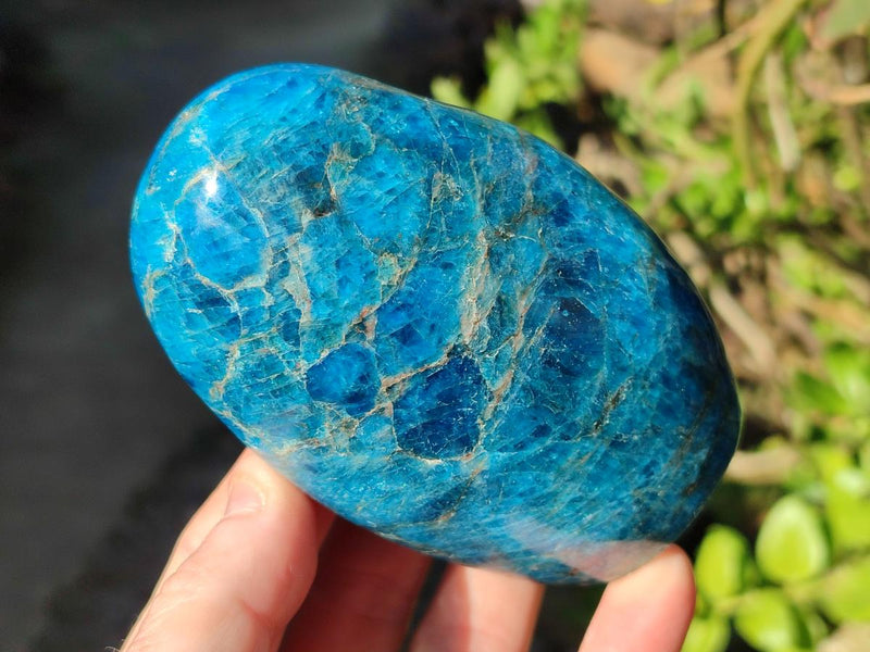 Polished Blue Apatite Standing Display Pieces x 3 From Betroka, Madagascar - Toprock Gemstones and Minerals 