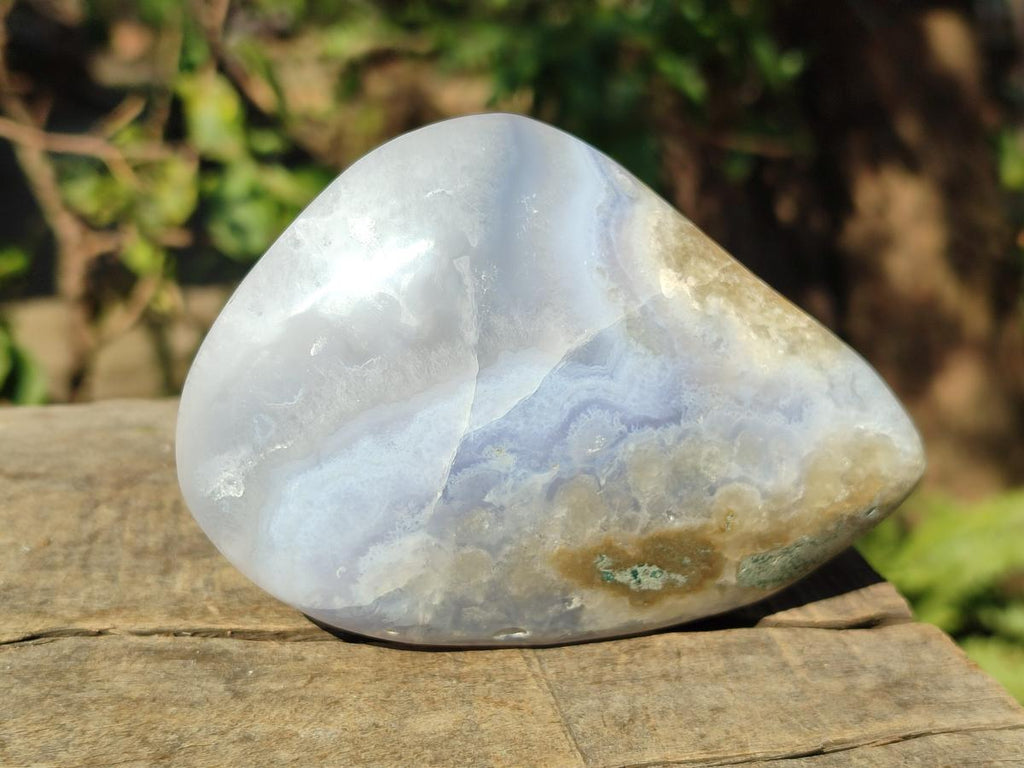 Polished Blue Lace Agate Free Forms x 4 From Nsanje, Malawi - Toprock Gemstones and Minerals 