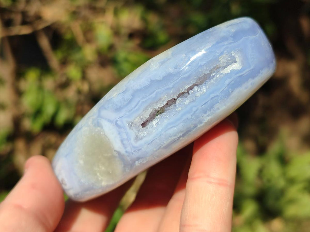 Polished Blue Lace Agate Free Forms x 4 From Nsanje, Malawi - Toprock Gemstones and Minerals 