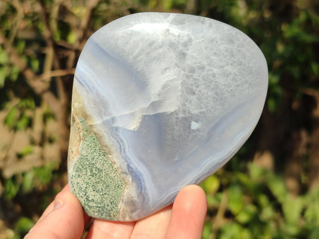 Polished Blue Lace Agate Free Forms x 4 From Nsanje, Malawi - Toprock Gemstones and Minerals 