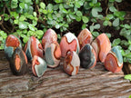 Polished Small Polychrome Jasper Flames x 12 From NW Coast, Madagascar - Toprock Gemstones and Minerals 
