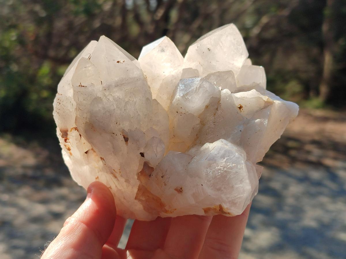 Natural Mixed Candle Quartz and Blacknite Clusters x 4 From Antsirabe, Madagascar - Toprock Gemstones and Minerals 