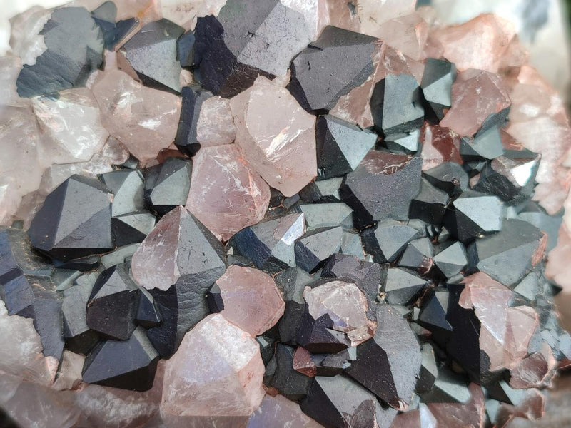 Natural Mixed Candle Quartz and Blacknite Clusters x 4 From Antsirabe, Madagascar - Toprock Gemstones and Minerals 