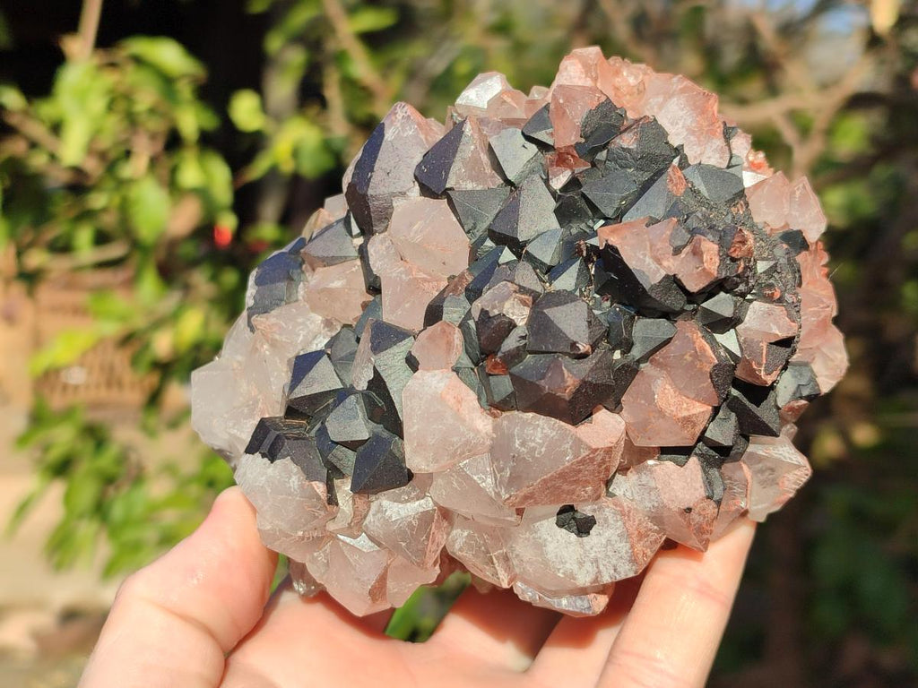 Natural Mixed Candle Quartz and Blacknite Clusters x 4 From Antsirabe, Madagascar - Toprock Gemstones and Minerals 