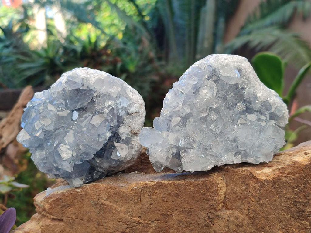 Natural Blue Celestite Specimens x 3 From Sakoany, Madagascar - Toprock Gemstones and Minerals 