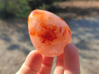 Polished Carnelian Agate Gemstone Eggs x 12 From Madagascar - Toprock Gemstones and Minerals 