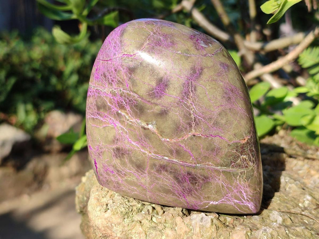 Polished Stichtite Standing Display Pieces x 2 From Barberton, South Africa - Toprock Gemstones and Minerals 