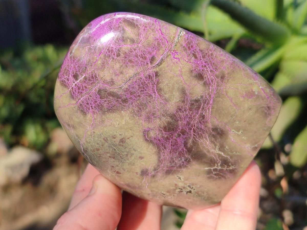 Polished Stichtite Standing Display Pieces x 2 From Barberton, South Africa - Toprock Gemstones and Minerals 