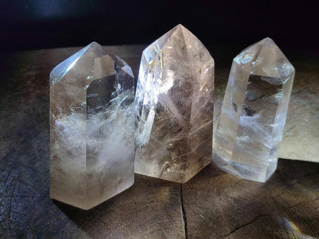 Polished Smokey Quartz Crystals x 6 From Madagascar - Toprock Gemstones and Minerals 