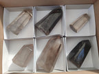 Polished Smokey Quartz Crystals x 6 From Madagascar - Toprock Gemstones and Minerals 