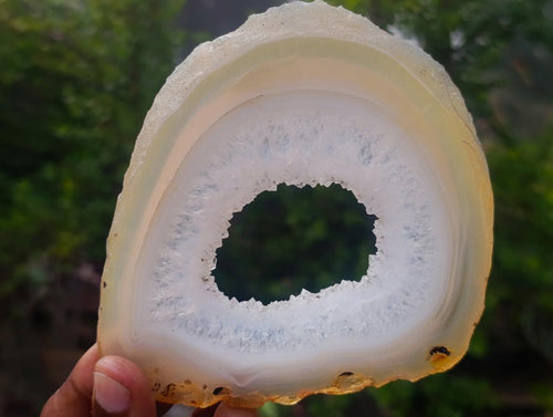 Polished Banded Agate Slices with Natural Edging x 4 From Madagascar - Toprock Gemstones and Minerals 
