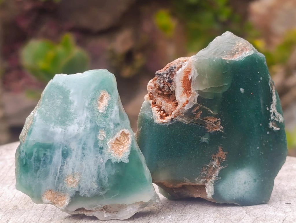 Polished on One Side Mtorolite Chrysoprase Slices x 35 From Mutorashanga, Zimbabwe - Toprock Gemstones and Minerals 
