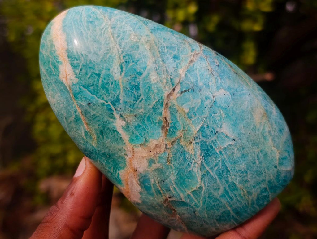 Polished Amazonite Standing Display Pieces x 3 From Madagascar - Toprock Gemstones and Minerals 