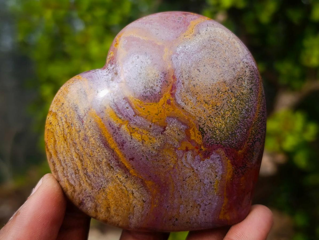 Polished Ocean Jasper Hearts x 6 From Northwest Coast, Madagascar - Toprock Gemstones and Minerals 