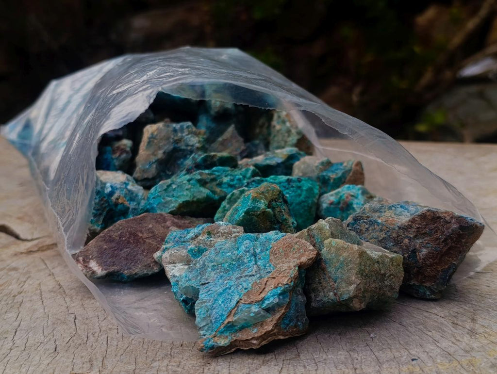 Natural Cobbed Shattuckite Specimens x 2,96 Kg Lot From Kaokoveld, Namibia - Toprock Gemstones and Minerals 