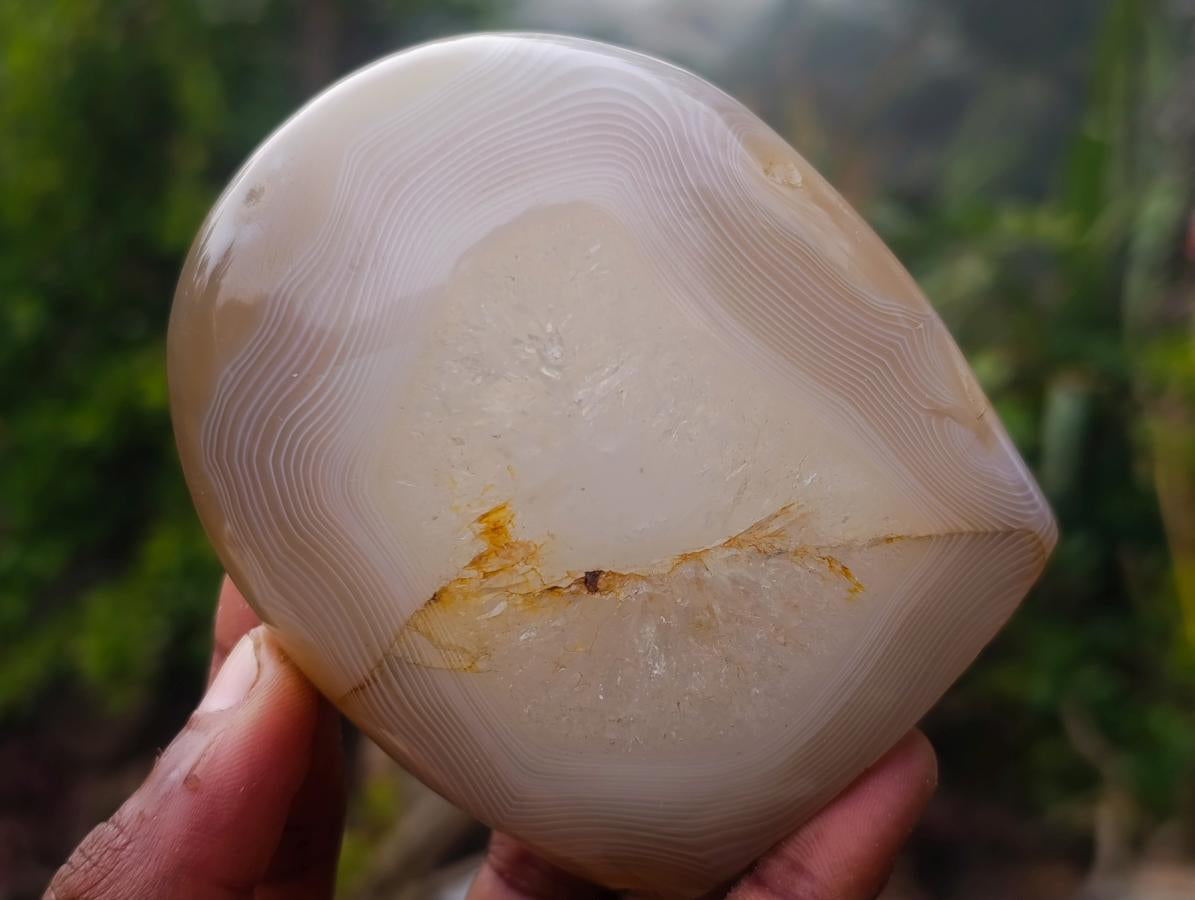 Polished Banded Agate Standing Display Pieces x 2 From Madagascar - Toprock Gemstones and Minerals 