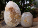 Polished Banded Agate Standing Display Pieces x 2 From Madagascar - Toprock Gemstones and Minerals 