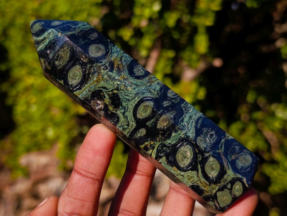 Polished Stromatolite "Kambaba Jasper" Display Crystals x 12 From Katsepy, Madagascar - Toprock Gemstones and Minerals 