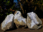 Natural Blue Lace Agate Geode Specimens x 12 From Nsanje, Malawi - Toprock Gemstones and Minerals 