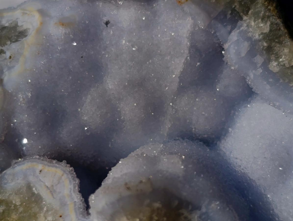Natural Blue Lace Agate Geode Specimens x 12 From Nsanje, Malawi - Toprock Gemstones and Minerals 