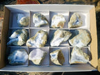 Natural Blue Lace Agate Geode Specimens x 12 From Nsanje, Malawi - Toprock Gemstones and Minerals 