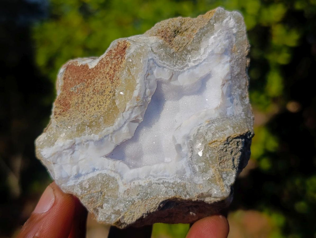Natural Blue Lace Agate Geode Specimens x 12 From Nsanje, Malawi - Toprock Gemstones and Minerals 