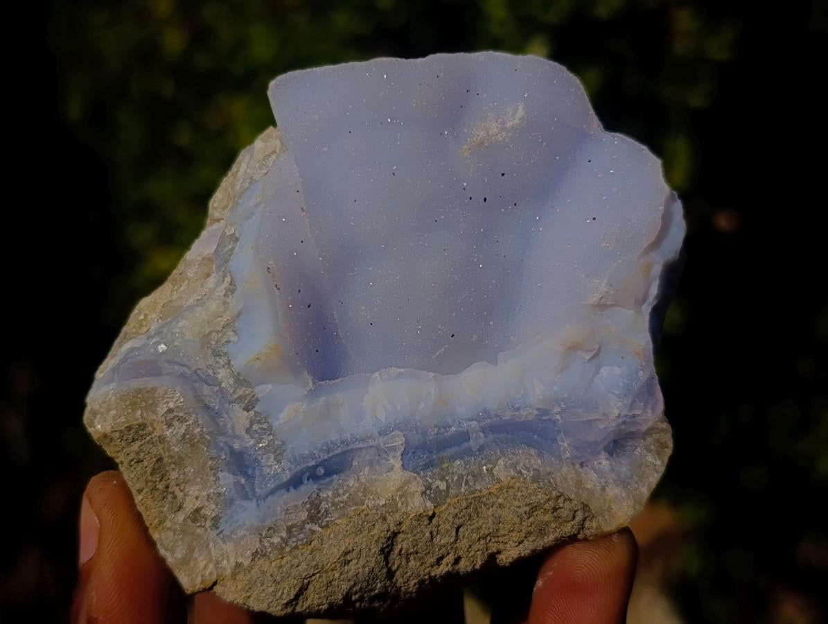 Natural Blue Lace Agate Geode Specimens x 12 From Nsanje, Malawi - Toprock Gemstones and Minerals 