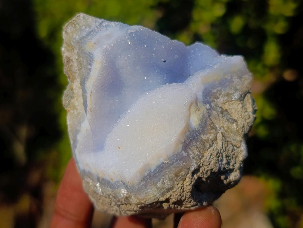 Natural Blue Lace Agate Geode Specimens x 12 From Nsanje, Malawi - Toprock Gemstones and Minerals 