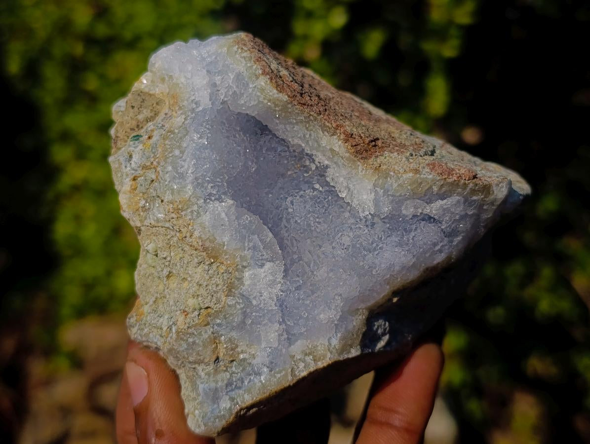 Natural Blue Lace Agate Geode Specimens x 12 From Nsanje, Malawi - Toprock Gemstones and Minerals 