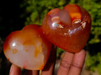 Polished Carnelian Agate Gemstone Hearts x 15 From Madagascar - Toprock Gemstones and Minerals 