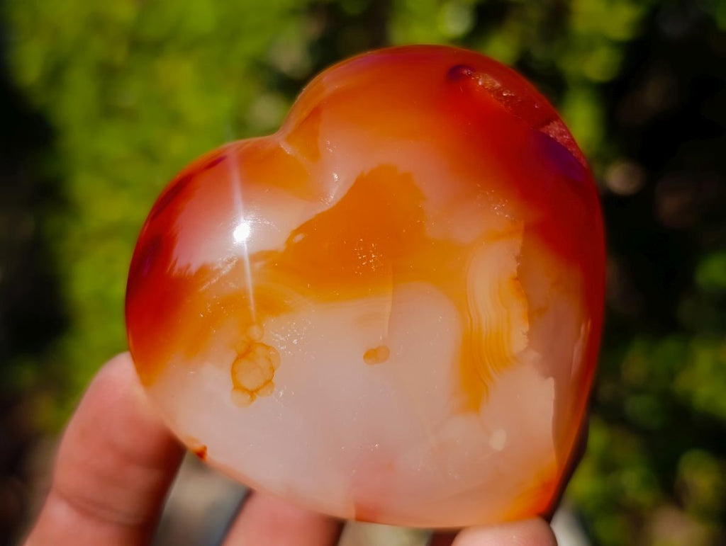 Polished Carnelian Agate Gemstone Hearts x 15 From Madagascar - Toprock Gemstones and Minerals 