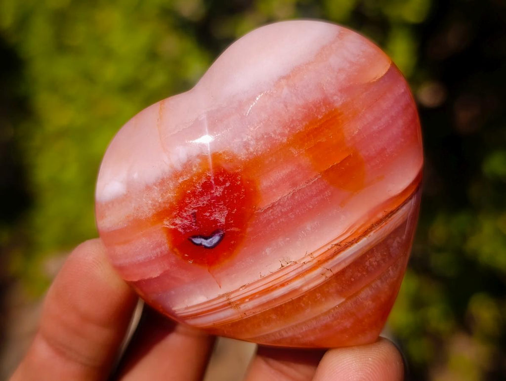 Polished Carnelian Agate Gemstone Hearts x 15 From Madagascar - Toprock Gemstones and Minerals 