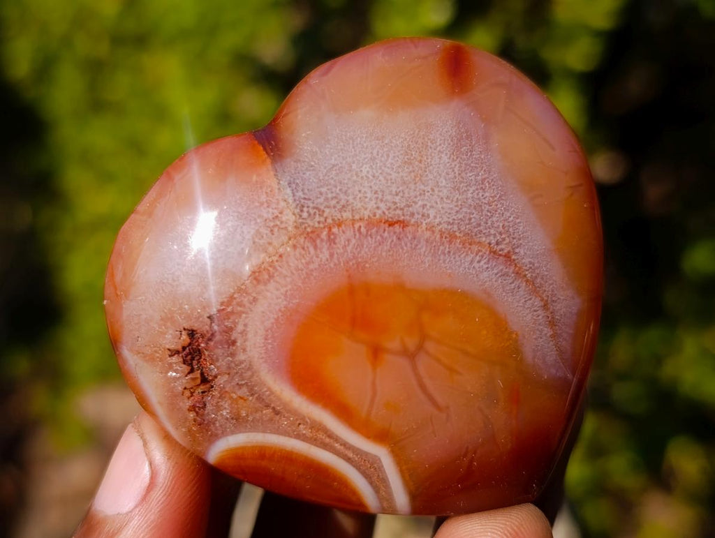 Polished Carnelian Agate Gemstone Hearts x 15 From Madagascar - Toprock Gemstones and Minerals 