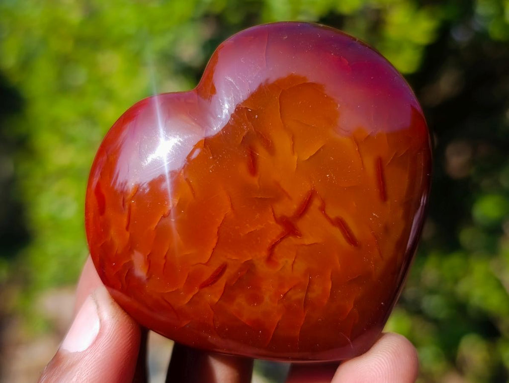 Polished Carnelian Agate Gemstone Hearts x 15 From Madagascar - Toprock Gemstones and Minerals 