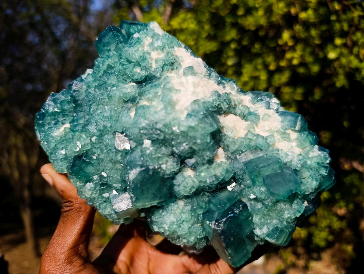 Natural Large Green Cubic Fluorite Specimen x 1 From Mandrosonoro, Madagascar - Toprock Gemstones and Minerals 