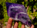Polished Chevron Amethyst Witches Hat Crystals x 4 From Zambia - Toprock Gemstones and Minerals 