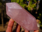 Polished Double Terminated Gemmy Rose Quartz Crystals x 6 From Madagascar - Toprock Gemstones and Minerals 